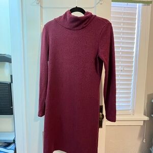 Banana Republic Burgundy Long Sleeve Dress
